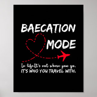 Affiche Voyage de couples mignons mode de vacances assorti