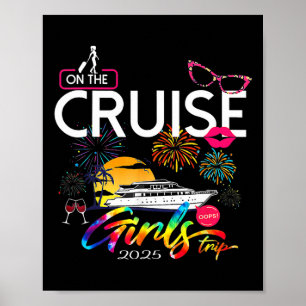 Affiche Voyage de croisière drôle de filles 2025 Femmes en