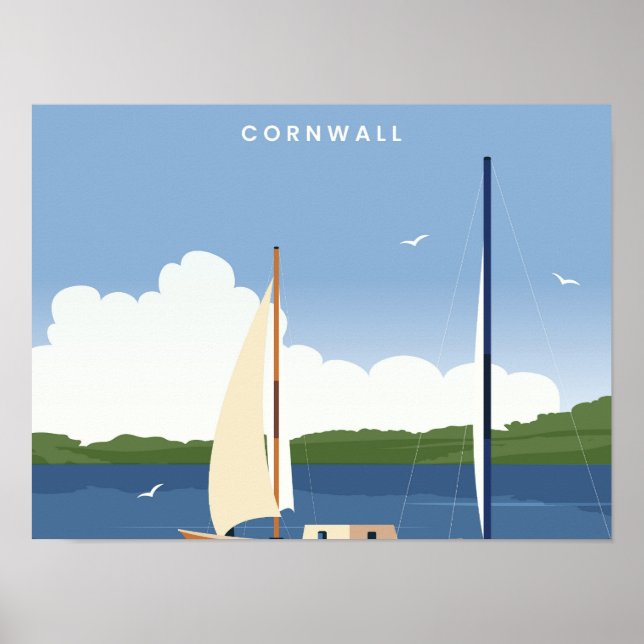 Affiche Voyage de Falmouth Cornwall (Devant)