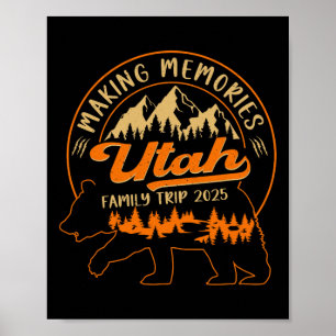 Affiche Voyage de famille en Utah 2025 Création de souveni