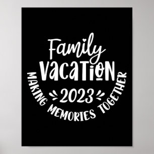 Affiche Voyage de famille vintage vacances d'été plage hom