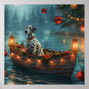 Affiche Voyage de fête de Noël dalmate