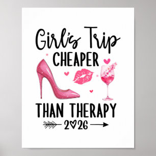 Affiche Voyage de filles 2026 moins cher qu'une thérapie w