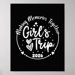 Affiche Voyage de filles 2026 Week-end de filles mignonnes