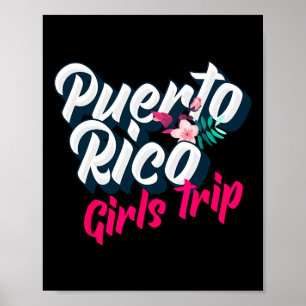 Affiche Voyage de filles à Porto Rico 2023 Escapade de wee