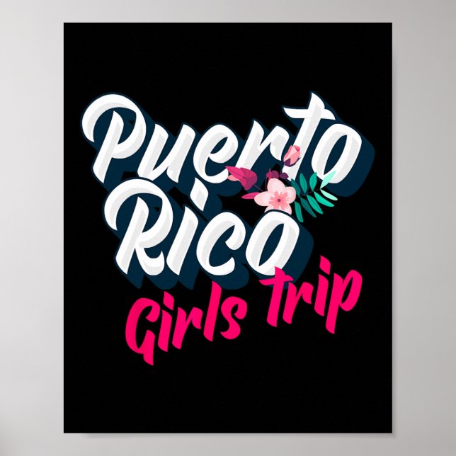 Affiche Voyage de filles à Porto Rico 2023 Escapade de wee (Devant)