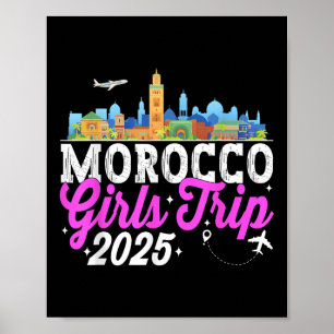 Affiche Voyage de filles au Maroc 2025 Vacances d'été Ente