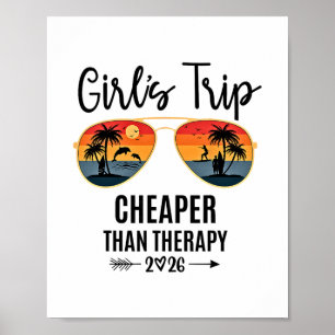 Affiche Voyage de filles moins cher qu'une thérapie 2026 G