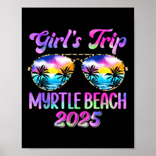 Affiche Voyage de filles Myrtle Beach 2025 Week-end de pla