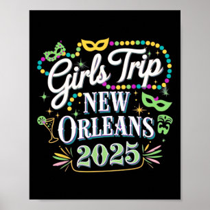 Affiche Voyage de filles Nouvelle-Orléans 2025 Mardi Gras