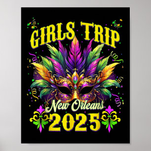 Affiche Voyage de filles Nouvelle-Orléans 2025 Mardi Gras 
