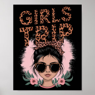 Affiche Voyage de filles - Voyage de filles 2025 Messy Bun
