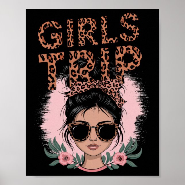 Affiche Voyage de filles - Voyage de filles 2025 Messy Bun (Devant)