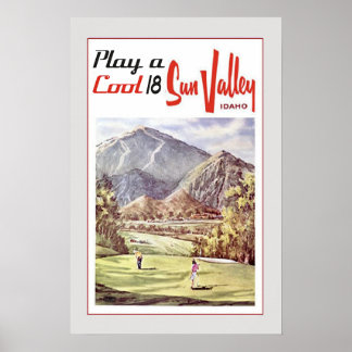 Affiche Voyage de golf Retro Sun Valley