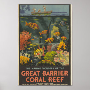 Affiche Voyage de la Grande Barrière de corail en Australi