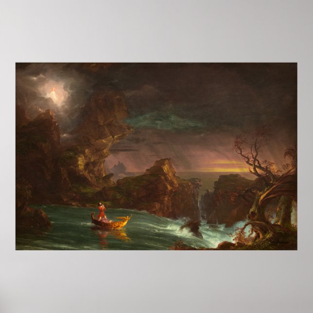Affiche Voyage de la vie : Homme (1842) — Thomas Cole (Devant)