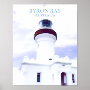 Affiche Voyage de l'Australie de phare de baie de Byron