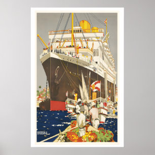 Affiche Voyage de luxe par The Royal Mail Line Sud