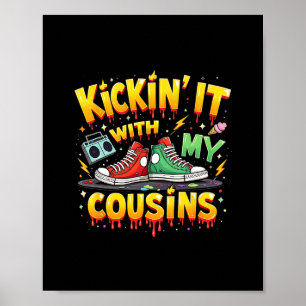 Affiche Voyage de réunion de famille Cousins noirs s'amusa