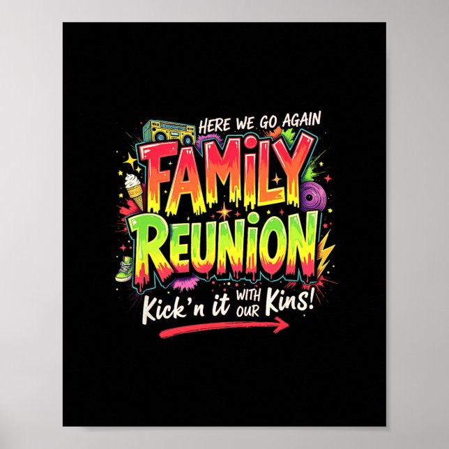Affiche Voyage de réunion de famille en train de s'amuser  (Devant)