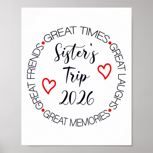 Affiche Voyage de sœurs 2026 Croisière de week-end pour fe (Devant)