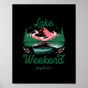 Affiche Voyage de vacances de week-end au lac Nashville Te
