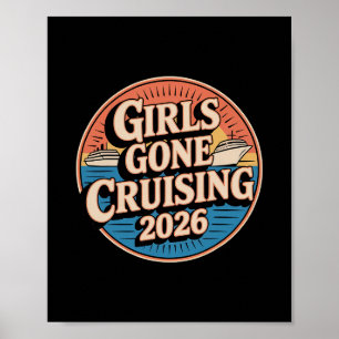 Affiche Voyage de vacances en croisière Filles en croisièr