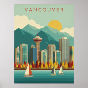 Affiche Voyage de Vancouver moderne