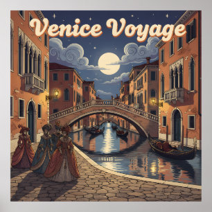 Affiche Voyage de Venise Voyage Retro Travel