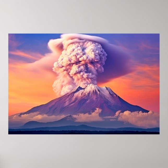 Affiche Voyage découverte du paysage volcanique (Devant)