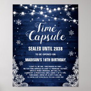 Affiche Voyage d'hiver ONE derland Rustic Time Capsule