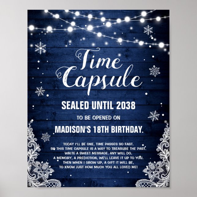 Affiche Voyage d'hiver ONE derland Rustic Time Capsule (Devant)