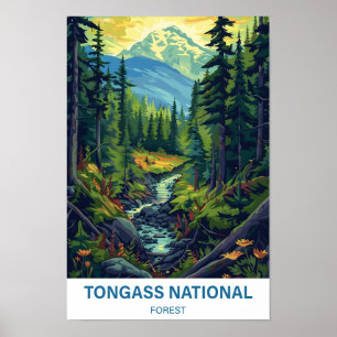 Affiche Voyage d'illustration de la forêt nationale de Ton
