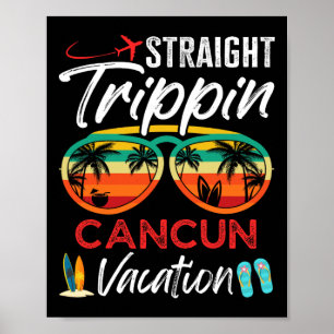 Affiche Voyage droit Cancun Mexique Couples Famille Vaca
