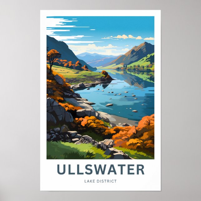Affiche Voyage du district de Ullswater Lake Imprimer (Devant)