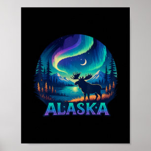 Affiche Voyage en Alaska pour voir les aurores boréales