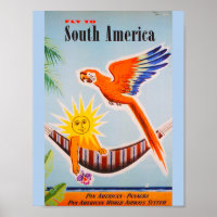 Voyage en Amérique du Sud vintage