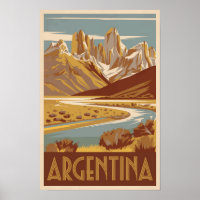 Voyage en Argentine Art Vintage