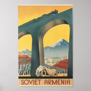 Affiche Voyage en Arménie Vintage
