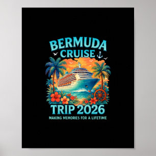 Affiche Voyage en bateau de croisière aux Bermudes 2026 Cr