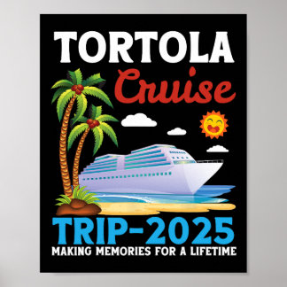 Affiche Voyage en croisière à Tortola 2025 Créer des souve