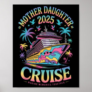 Affiche Voyage en croisière mère fille 2025 Maman fille dr