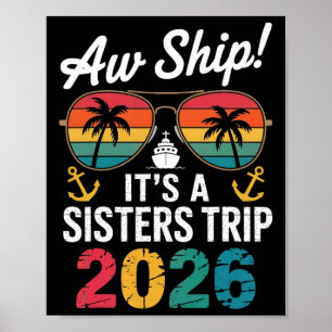 Affiche Voyage en croisière pour sœurs 2026 Voyage de vaca