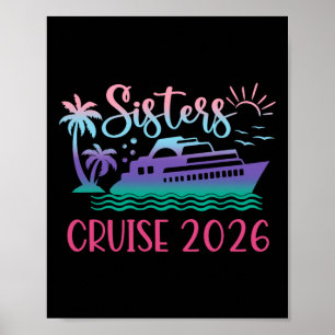 Affiche Voyage en croisière pour sœurs 2026 Voyage de vaca