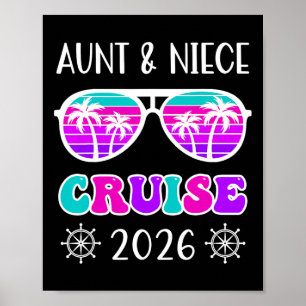 Affiche Voyage en croisière Tante Nièce 2026 Vacances d'ét