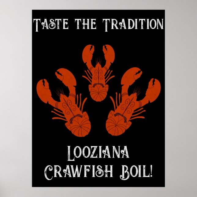 Affiche Voyage en détresse Cajun Louisiane-Crawfish (Devant)