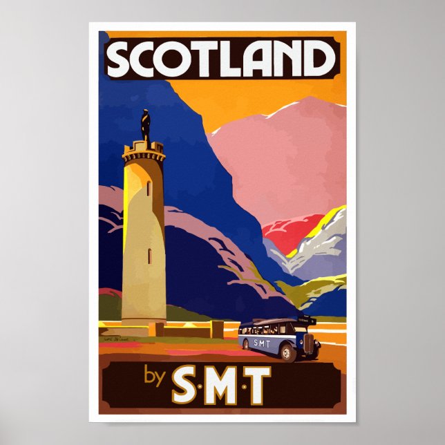 Affiche Voyage en Ecosse vintage (Devant)