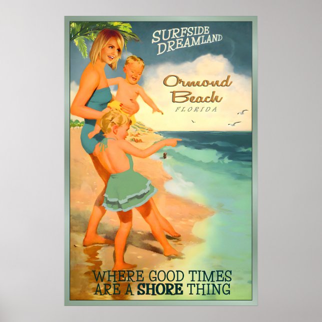 Affiche Voyage en famille à Ormond Beach Floride Comté de  (Devant)