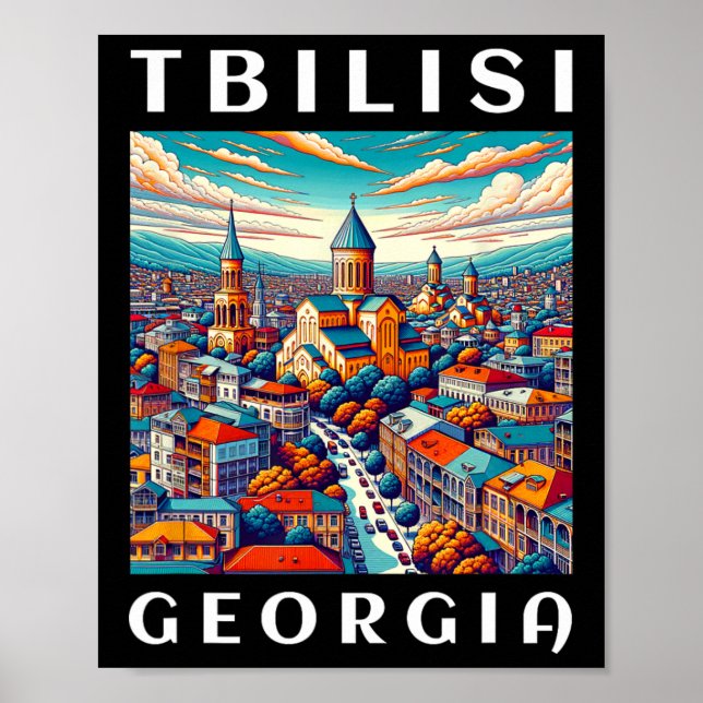 Affiche Voyage en Géorgie et Tbilissi  (Devant)