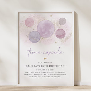 Affiche Voyage en premier autour du panneau de la capsule